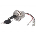 ; Switch: key switch; Stabl.pos: 3; Contacts: 3PST; Ø30mm; Key: flat; ONPOW ; Switch: key switch; Stabl.pos: 3; Contacts: 3PST; Ø30mm; Key: flat; ONPOW