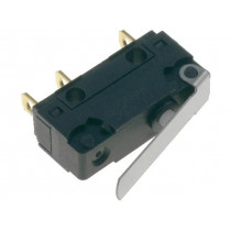 V4NCT7-Y1; Microswitch SNAP ACTION; with lever; SPDT; 5A/250VAC; ON-(ON); SAIA-BURGESS