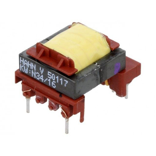V50117; Transformer: impulse; power supply; 24V; 5V; 21.5x18x13.8mm; 7W; HAHN