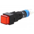 ; Switch: push-button; Pos: 2; SPDT; 0.5A/250VAC; 1A/24VDC; ON-(ON); ONPOW