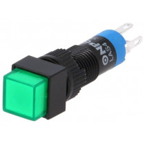 ; Switch: push-button; Pos: 2; SPDT; 0.5A/250VAC; 1A/24VDC; ON-(ON); ONPOW