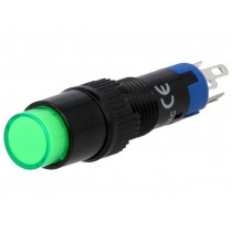 ; Switch: push-button; Pos: 2; SPDT; 0.5A/250VAC; 1A/24VDC; ON-(ON); ONPOW
