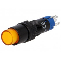 ; Switch: push-button; Pos: 2; SPDT; 0.5A/250VAC; 1A/24VDC; ON-(ON); ONPOW