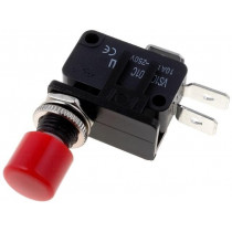 VAQ-4-10-1C-R; Switch: push-button; Pos: 2; SPDT; 10A/250VDC; ON-(ON); Ø: 13mm; HIGHLY