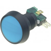 ; Switch: push-button; Pos: 2; SPDT; 10A/250VAC; ON-(ON); blue; Ø: 44mm; HIGHLY