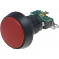 ; Switch: push-button; Pos: 2; SPDT; 10A/250VAC; ON-(ON); red; Ø: 44mm; HIGHLY