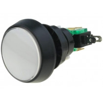 ; Switch: push-button; Pos: 2; SPDT; 10A/250VAC; ON-(ON); white; HIGHLY