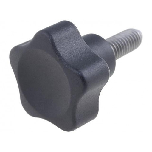 VC.692/25-SST-P-M6X16; Knob; Ø: 25mm; Ext.thread: M6; 16mm; H: 20mm; polyamide; ELESA+GANTER