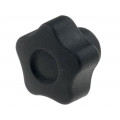 VCT.25 B-M4; Knob; Ø: 25mm; Int.thread: M4; 10mm; H: 19mm; technopolymer (PA); ELESA+GANTER
