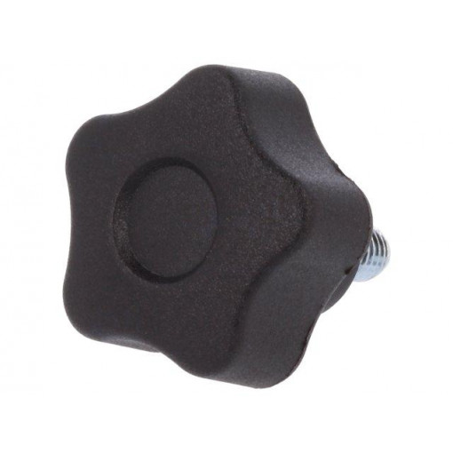 VCT.25 P-M5X10-C9; Knob; Ø: 25mm; Ext.thread: M5; 10mm; H: 19mm; technopolymer (PA); ELESA+GANTER
