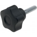 VCT.25 P-M5X20; Knob; Ø: 25mm; Ext.thread: M5; 20mm; H: 19mm; technopolymer (PA); ELESA+GANTER