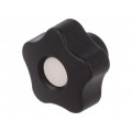 VCT.32 B-M5-C3; Knob; Ø: 32mm; Int.thread: M5; 12mm; H: 23mm; technopolymer (PP); ELESA+GANTER