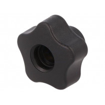 VCT.32 FP-M5; Knob; Ø: 32mm; Int.thread: M5; 12mm; H: 23mm; technopolymer (PP); ELESA+GANTER