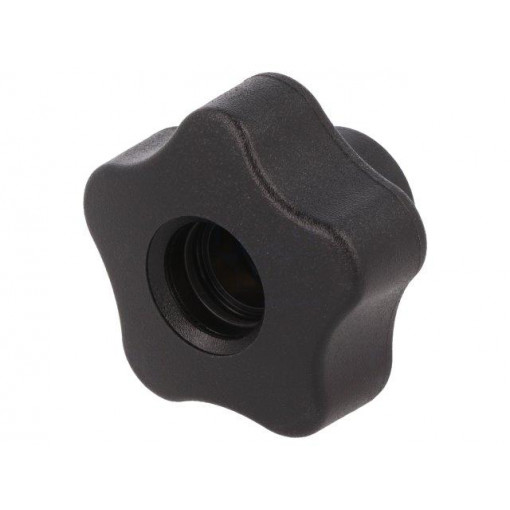 VCT.32 FP-M5; Knob; Ø: 32mm; Int.thread: M5; 12mm; H: 23mm; technopolymer (PP); ELESA+GANTER