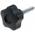 VCT.32 P-M6X30; Knob; Ø: 32mm; Ext.thread: M6; 30mm; H: 23mm; technopolymer (PP); ELESA+GANTER