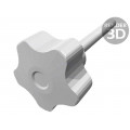 VCT.32 P-M6X50-C9; Knob; Ø: 32mm; Ext.thread: M6; 50mm; H: 23mm; technopolymer (PP); ELESA+GANTER