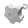 VCT.32 P-M8X20-C3; Knob; Ø: 32mm; Ext.thread: M8; 20mm; H: 23mm; technopolymer (PP); ELESA+GANTER