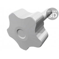 VCT.32 P-M8X30-C9; Knob; Ø: 32mm; Ext.thread: M8; 30mm; H: 23mm; technopolymer (PP); ELESA+GANTER