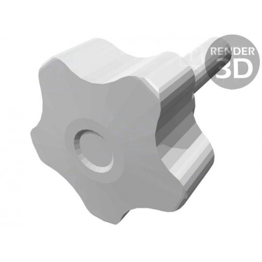 VCT.32 P-M8X30-C9; Knob; Ø: 32mm; Ext.thread: M8; 30mm; H: 23mm; technopolymer (PP); ELESA+GANTER