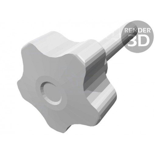 VCT.32 P-M8X40-C9; Knob; Ø: 32mm; Ext.thread: M8; 40mm; H: 23mm; technopolymer (PP); ELESA+GANTER