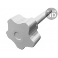 VCT.32 P-M8X50-C3; Knob; Ø: 32mm; Ext.thread: M8; 50mm; H: 23mm; technopolymer (PP); ELESA+GANTER