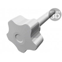 VCT.32 P-M8X50-C3; Knob; Ø: 32mm; Ext.thread: M8; 50mm; H: 23mm; technopolymer (PP); ELESA+GANTER