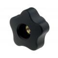 VCT.40 FP-M8; Knob; Ø: 40mm; Int.thread: M8; 18mm; H: 27mm; technopolymer (PP); ELESA+GANTER