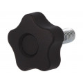 VCT.40 P-M10X20-C9; Knob; Ø: 40mm; Ext.thread: M10; 20mm; H: 23mm; technopolymer (PP); ELESA+GANTER