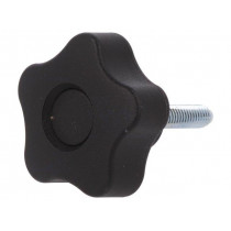 VCT.40 P-M6X25-C9; Knob; Ø: 40mm; Ext.thread: M6; 25mm; H: 27mm; technopolymer (PP); ELESA+GANTER