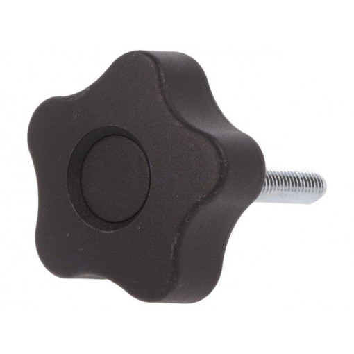 VCT.40 P-M6X30-C9; Knob; Ø: 40mm; Ext.thread: M6; 30mm; H: 27mm; technopolymer (PP); ELESA+GANTER
