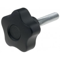 VCT.40 P-M8X35; Knob; Ø: 40mm; Ext.thread: M8; 35mm; H: 27mm; technopolymer (PP); ELESA+GANTER