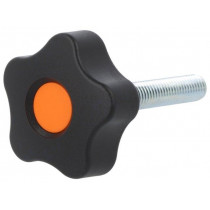 VCT.40 P-M8X40-C2; Knob; Ø: 40mm; Ext.thread: M8; 40mm; H: 27mm; technopolymer (PP); ELESA+GANTER