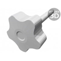 VCT.40 P-M8X50-C9; Knob; Ø: 40mm; Ext.thread: M8; 50mm; H: 27mm; technopolymer (PP); ELESA+GANTER