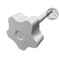 VCT.40 P-M8X55-C3; Knob; Ø: 40mm; Ext.thread: M8; 55mm; H: 27mm; technopolymer (PP); ELESA+GANTER VCT.40 P-M8X55-C3; Knob; Ø: 40mm; Ext.thread: M8; 55mm; H: 27mm; technopolymer (PP); ELESA+GANTER