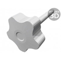 VCT.40 P-M8X55-C3; Knob; Ø: 40mm; Ext.thread: M8; 55mm; H: 27mm; technopolymer (PP); ELESA+GANTER