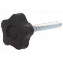 VCT.40 P-M8X55-C9; Knob; Ø: 40mm; Ext.thread: M8; 55mm; H: 27mm; technopolymer (PP); ELESA+GANTER