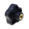 VCT.50 B-M8-C9; Knob; Ø: 50mm; Int.thread: M8; 20mm; H: 32mm; technopolymer (PP); ELESA+GANTER VCT.50 B-M8-C9; Knob; Ø: 50mm; Int.thread: M8; 20mm; H: 32mm; technopolymer (PP); ELESA+GANTER