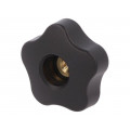 VCT.50 FP-M8; Knob; Ø: 50mm; Int.thread: M8; 20mm; H: 32mm; technopolymer (PP); ELESA+GANTER VCT.50 FP-M8; Knob; Ø: 50mm; Int.thread: M8; 20mm; H: 32mm; technopolymer (PP); ELESA+GANTER