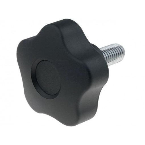 VCT.50 P-M10X20-C9; Knob; Ø: 50mm; Ext.thread: M10; 20mm; H: 32mm; technopolymer (PP); ELESA+GANTER
