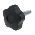 VCT.50 P-M10X30-C9; Knob; Ø: 50mm; Ext.thread: M10; 30mm; H: 32mm; technopolymer (PP); ELESA+GANTER