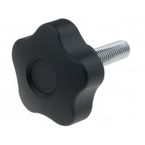 VCT.50 P-M10X30-C9; Knob; Ø: 50mm; Ext.thread: M10; 30mm; H: 32mm; technopolymer (PP); ELESA+GANTER
