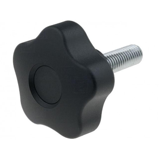 VCT.50 P-M10X30-C9; Knob; Ø: 50mm; Ext.thread: M10; 30mm; H: 32mm; technopolymer (PP); ELESA+GANTER