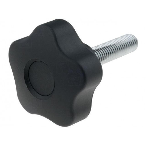VCT.50 P-M10X40-C9; Knob; Ø: 50mm; Ext.thread: M10; 40mm; H: 32mm; technopolymer (PP); ELESA+GANTER