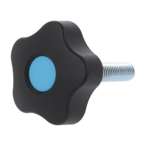 VCT.50 P-M10X40-C5; Knob; Ø: 50mm; Ext.thread: M10; 40mm; H: 32mm; technopolymer (PP); ELESA+GANTER