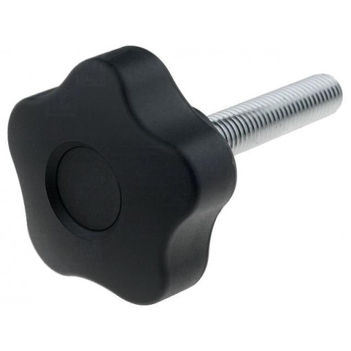 VCT.50 P-M10X50-C9; Knob; Ø: 50mm; Ext.thread: M10; 50mm; H: 32mm; technopolymer (PP); ELESA+GANTER