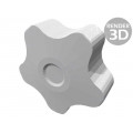 VCT.50 P-M12X20-C4; Knob; Ø: 50mm; Ext.thread: M12; 20mm; H: 32mm; technopolymer (PP); ELESA+GANTER
