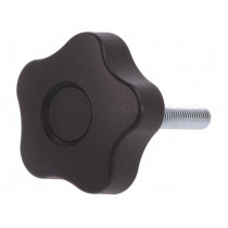 VCT.50 P-M8X40-C9; Knob; Ø: 50mm; Ext.thread: M8; 40mm; H: 32mm; technopolymer (PP); ELESA+GANTER