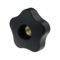 VCT.63FP-M12; Knob; Ø: 63mm; Int.thread: M12; 26mm; H: 37mm; technopolymer (PP); ELESA+GANTER