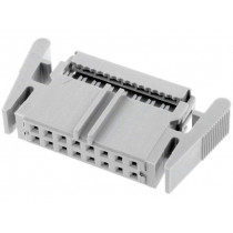 VFL16G; Plug; IDC; female; PIN: 16; straight; IDC; for ribbon cable; 1.27mm; FISCHER ELEKTRONIK
