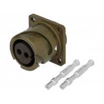 VG95234B1-16A11SN; Connector: circular; VG95234; socket; female; PIN: 2; with contacts; AMPHENOL